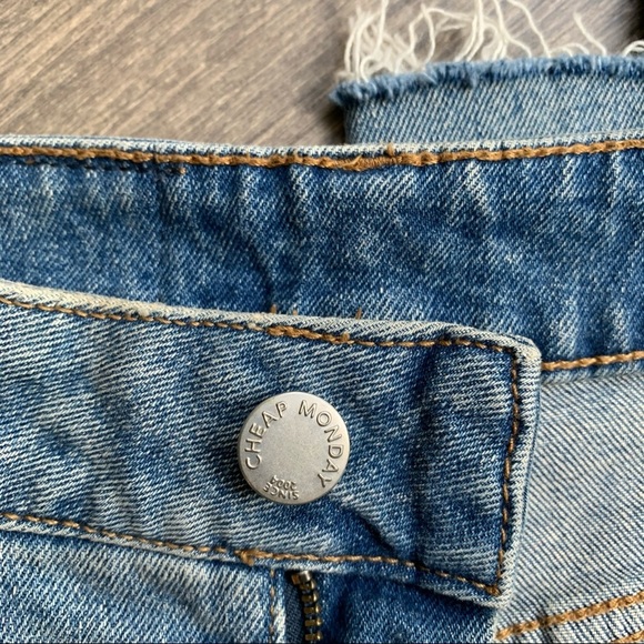 ASOS Cheap Monday Donna Skinny Jeans Dollar Blue High Rise Waist Denim Size 25 - Picture 10 of 16